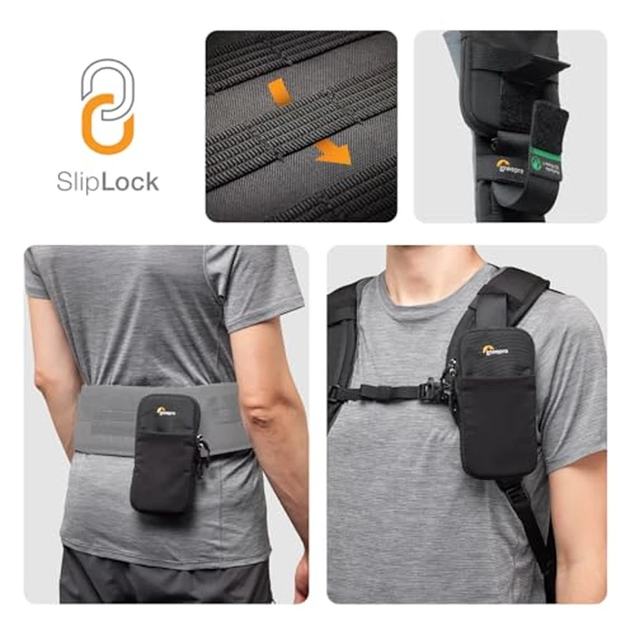 Lowepro ProTactic CS Phone III Phone Holder - Black, Padded Phone Case for Pro/Max Smartphones, SlipLock(TM) Attachment, Compatible with ProTactic Backpack III, by LowePro - Image 3
