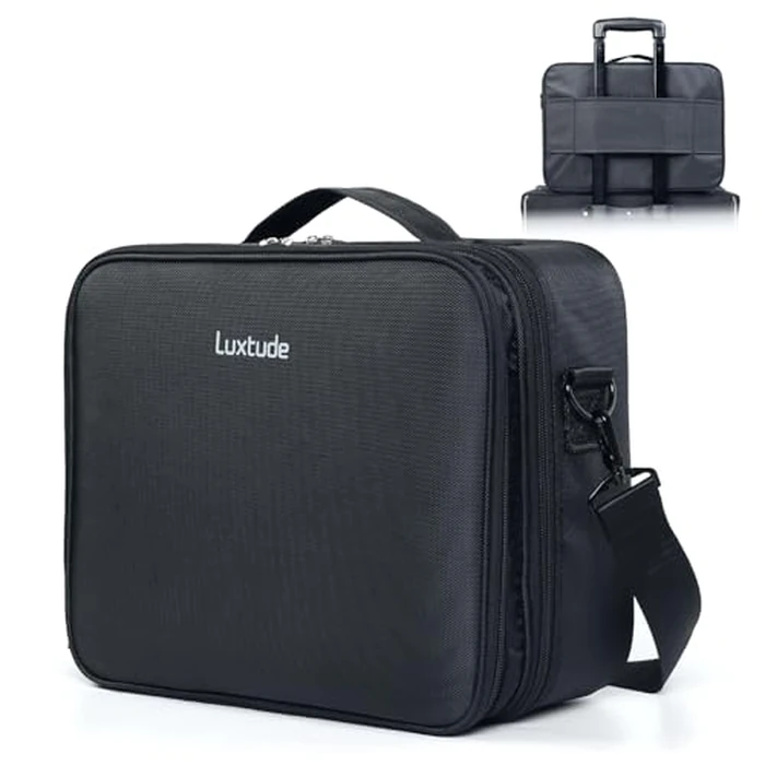 Luxtude Electronic Organizer Travel Case Large, Double Layer Tech Carrying Case, Home Electronics Bag Fits for iPad (Up to 12.9 in), Sturdy Storage for Dji, Camera by Luxtude - Used - Very Good condition