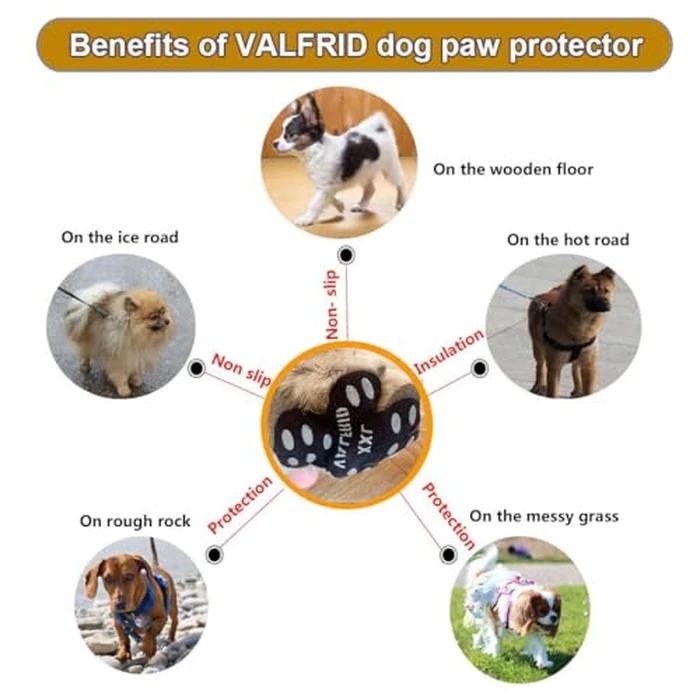 VALFRID Dog Paw Pads Anti-Slip Paw Protector,15 Sets-60 Pads Keeps Dogs from Slipping On Hardwood Floors,Traction Control Non-Skid Stronger Adhesive for Senior Dogs and Weak Paws Multicolor M by VALFRID - Image 3