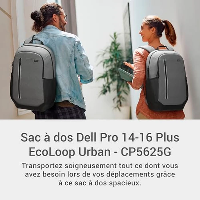 Dell Pro 14-16 Plus EcoLoop Urban Backpack - CP5625G - 27 liters, 16" Laptop Maximum, 2 x Side Pockets, 300D rPET Polyester Woven Fabric, Water Resistant, 52% Recycled Content by Dell - Image 3