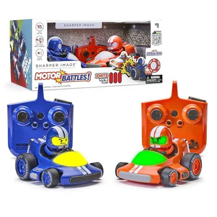 Sharper Image Motor Battles, RC Team Battle Racers, Navy and Orange, Up to 20 Players by Sharper Image - Used - Good condition - CA$44.34