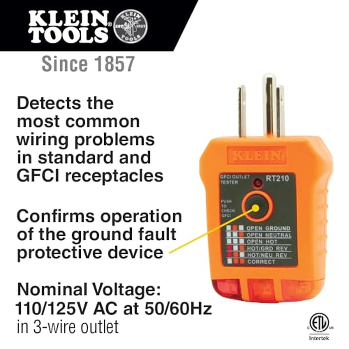Klein Tools 80025 Outlet Tester Kit with GFCI Tester and Non-Contact Voltage Test Pen, 2-Piece by KLEIN TOOLS - Image 3