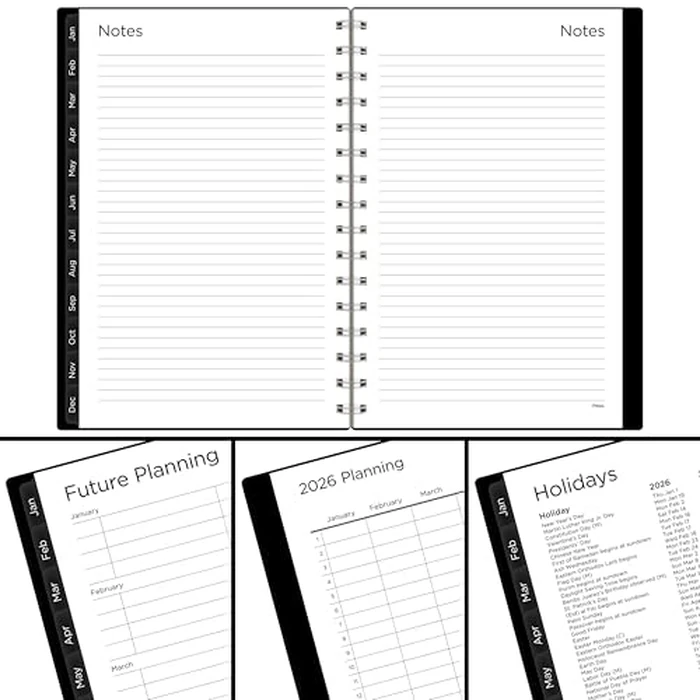 Mead 2026 Planner, Weekly & Monthly, 15-Month, 5-1/2" x 8-1/2", Small, Basic, Black (CRW4200526) by Mead - Image 7