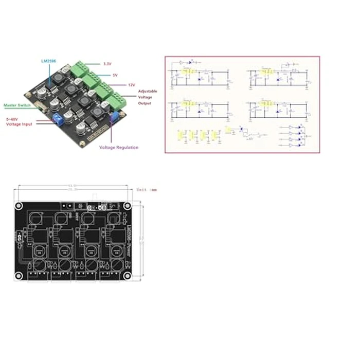 LM2596 Multi Channel Switching Power Supply 3.3V/5V/12V/ADJ Adjustable Voltage Output Power Supply Module by GODIYMODULES - Image 7