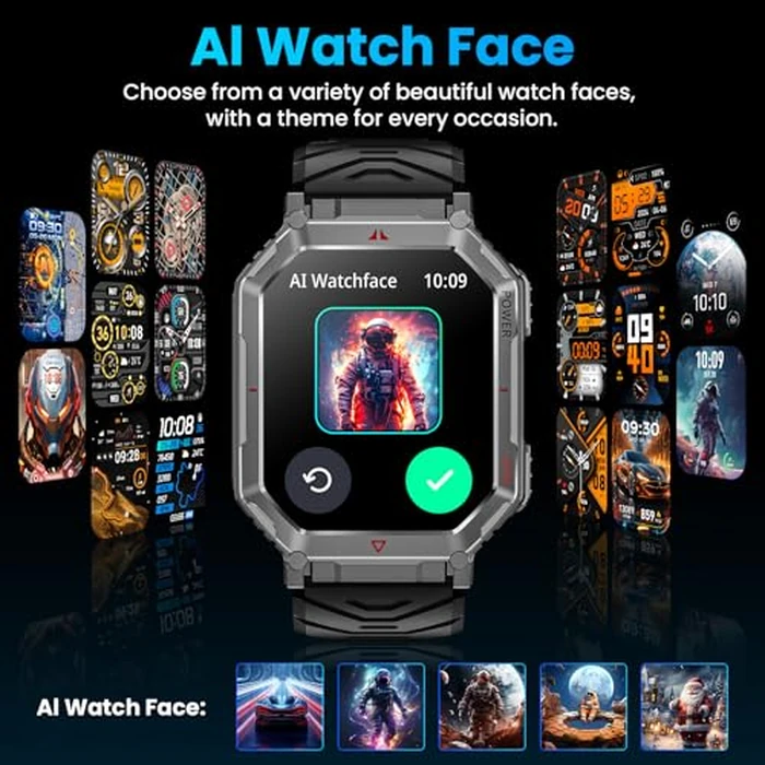 Military Smart Watch for Men with GPS/Compass，GPT Voice Assistant，Smartwatch with LED Flashlight，2.01"HD Display Bluetooth Call，Fitness Tracke with Multiple sports Modes，Compatible with Android & iOS by Mingdaln - Image 7