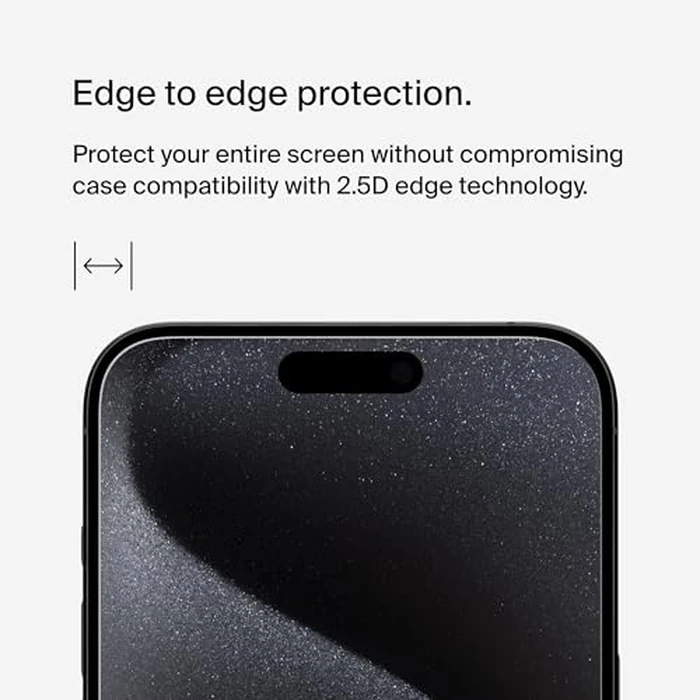 Belkin ScreenForce UltraGlass 2 Treated iPhone 15 Pro Max Screen Protector - Scratch-Resistant, 9H Hardness Tested Glass w/Slim Design - Includes Easy Align Tray for Bubble-Free Application by Belkin - Image 6