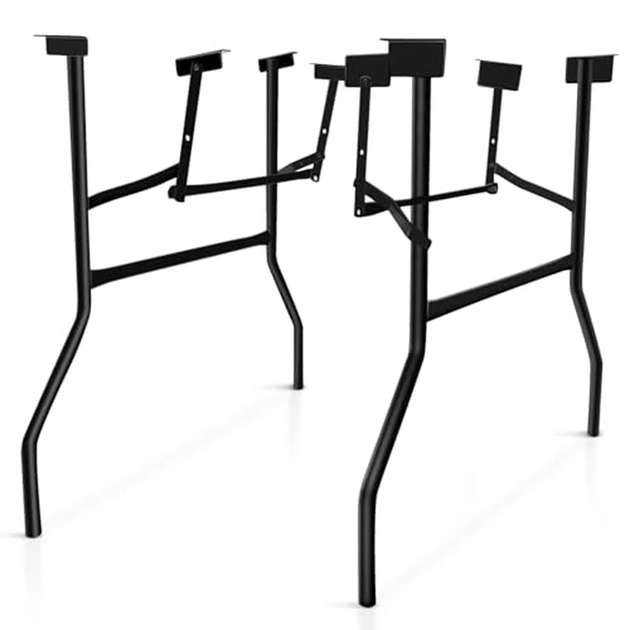 29" Heavy Duty Folding Table Legs Set of 2 - Commercial Banquet Foldable Legs for Kitchen DIY, Pedestal Folding Table Legs for Desk Repair & Home Furniture (Black Steel) (23.43 x 31.3 x 29.02 inch) by automoris - Used - Very Good condition - CA$87.36