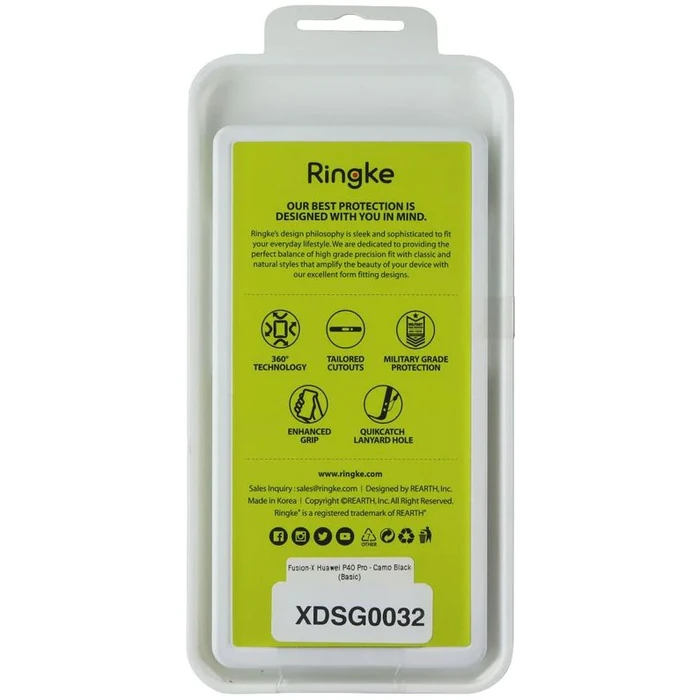 Ringke Fusion X Phone Case for Huawei P40 Pro - Camo Black by Ringke - Image 3