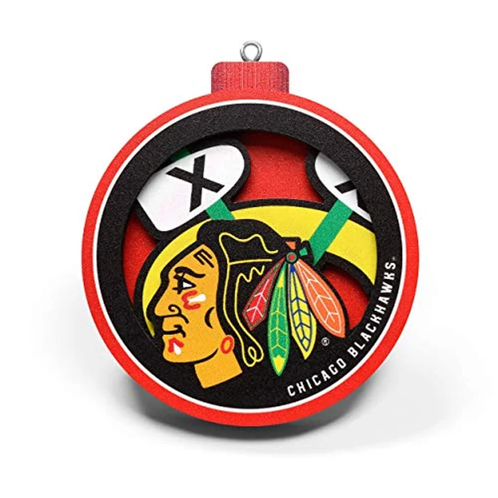 NHL Chicago Blackhawks 3D Logo Series Ornament by YouTheFan - Used - Very Good condition - CA$17.56