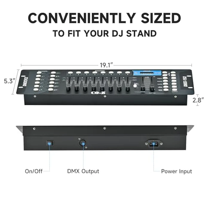 CO-Z 192 DMX 512 Stage DJ Light Controller Lighting Mixer Board Console for Light Shows, Party Disco Pub Night Club DJs KTV Bars and Moving Heads by CO-Z - Image 5