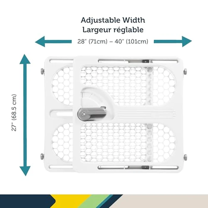 Safety 1st Pressure Mount Easy Fit Security Gate, Fits Spaces between 28" and 40", and 27" Tall, White by Safety 1st - Image 2