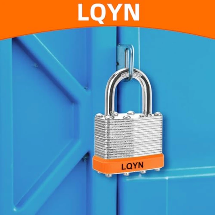 Padlocks with Same Key, LQYN 48 Pcs Laminated Keyed Padlock (1-9/16", 40mm), Keyed Alike Locks, Normal Shackle, for Storage Locker, Hasp Latch, Toolbox, Sheds by LQYN - Image 5