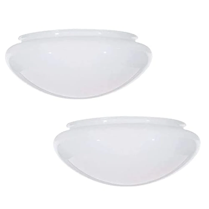 Aspen Creative 23606-02, 6" White Opal Mushroom Glass Shade for Ceiling Fixture, 6" Dia x 4" H/Fitter 5-1/2", 2 Pack by Aspen Creative - Image 2
