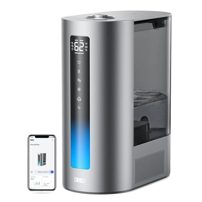 DREO 6L Humidifiers for Bedroom, Smart Warm & Cool Mist for Large Room, 60Hr Quiet Runtime for Baby, Plant, Humidity Sensor, Indicator Light, 12H Timer, Google/Alexa, HM713S by DREO - Used - Very Good condition - CA$85.95