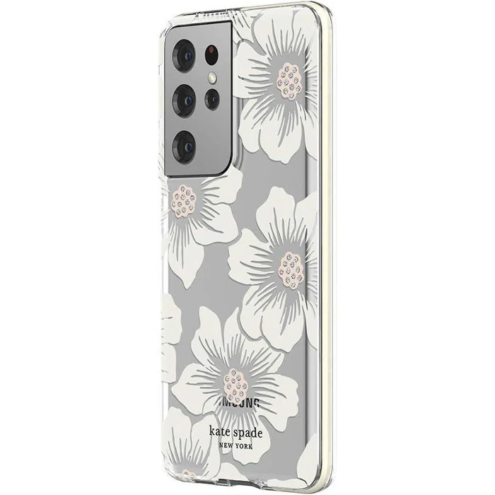 Kate Spade Defensive Hardshell Phone Case for Galaxy S21 Ultra 5G - Hollyhock Floral by Kate Spade - Image 2