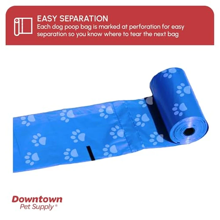 Downtown Pet Supply Rainbow Paw Print Poop Bags (2200 CT & 2 Dispensers) - Leak-Proof, Unscented, Clips to Leashes & Harnesses by Downtown Pet Supply - Image 5