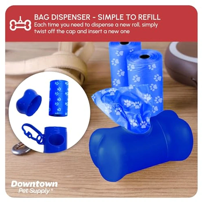Downtown Pet Supply Rainbow Paw Print Poop Bags (2200 CT & 2 Dispensers) - Leak-Proof, Unscented, Clips to Leashes & Harnesses by Downtown Pet Supply - Image 7