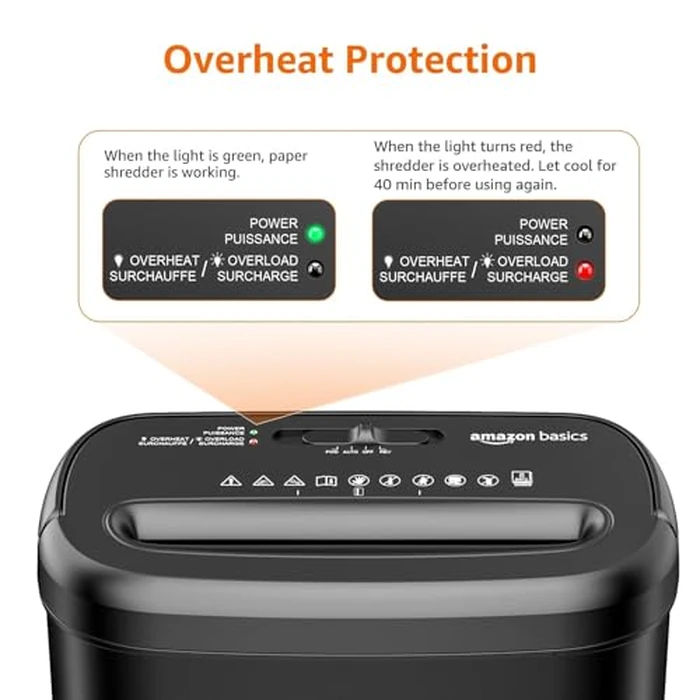 Amazon Basics 8-Sheet Cross-Cut Paper Shredder and Credit Card Shredder - Black by Amazon Basics - Image 5