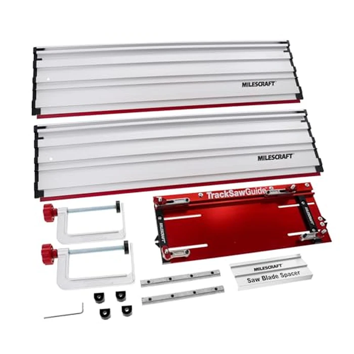 Milescraft 1409 Track Saw Guide - Universal for 7-1/4" Circular Saws, 50" Cutting Range, 2" Depth, Aluminum by Milescraft - Image 1