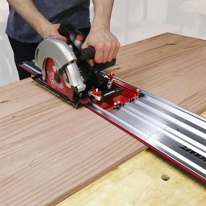 Milescraft 1409 Track Saw Guide - Universal for 7-1/4" Circular Saws, 50" Cutting Range, 2" Depth, Aluminum by Milescraft - Image 2