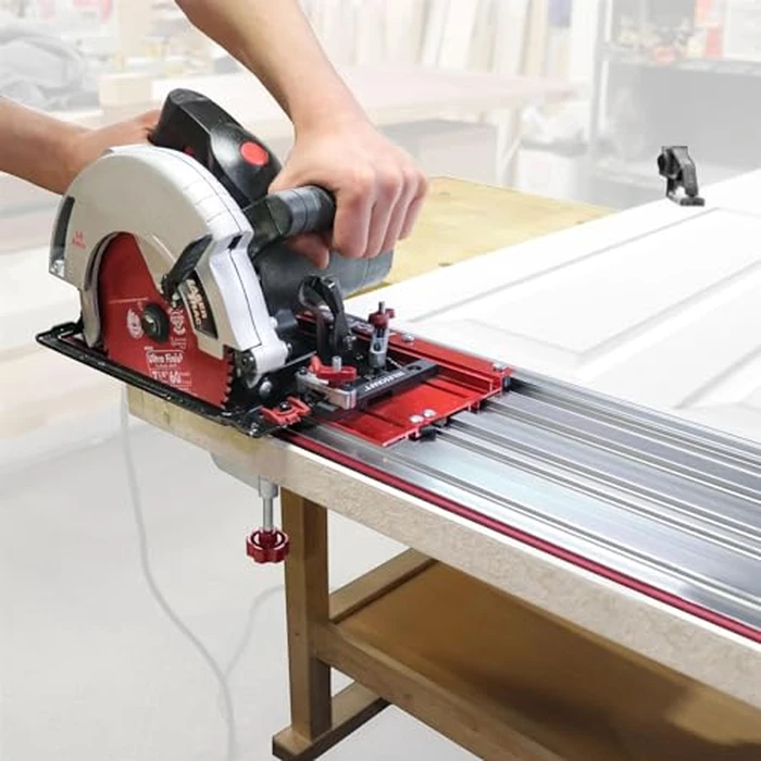 Milescraft 1409 Track Saw Guide - Universal for 7-1/4" Circular Saws, 50" Cutting Range, 2" Depth, Aluminum by Milescraft - Image 5