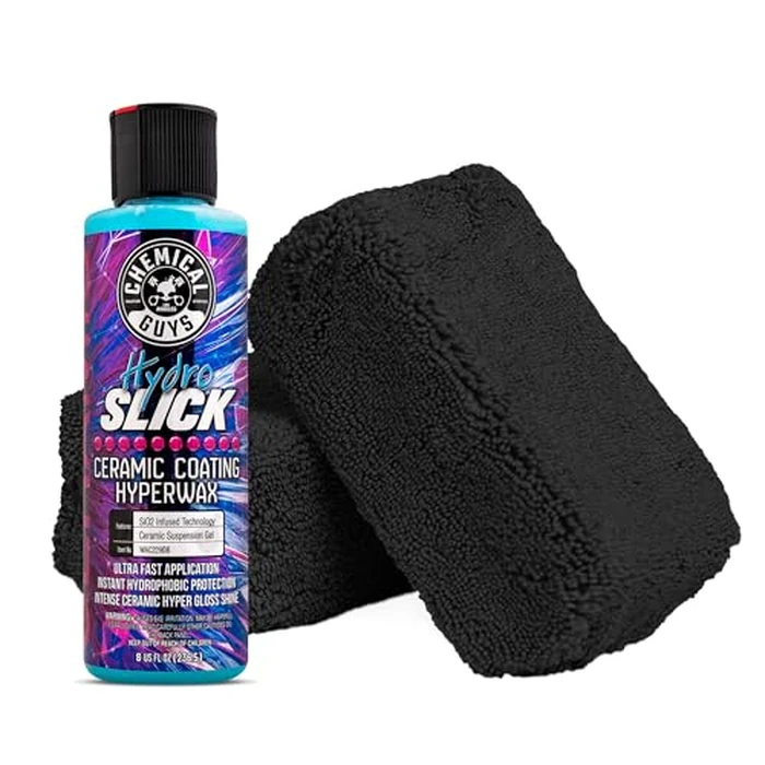 Chemical Guys HydroSlick 8 oz with 2 Applicators - Long Lasting Ceramic Coating Sealant for Cars, Trucks & More - Provides Extreme Gloss and Protection - WAC241 by Chemical Guys - Used - Very Good condition - US$23.50