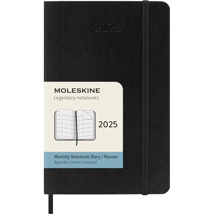 Moleskine Classic 12 Month 2025 Monthly Planner, Soft Cover, Pocket (3.5" x 5.5"), Black, 128 pages by Moleskine - Used - Like New condition - CA$4.88