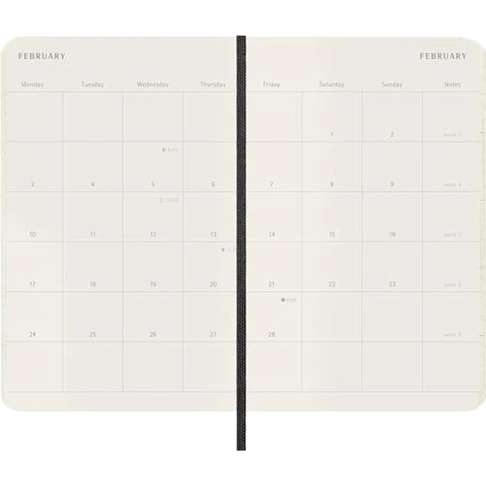 Moleskine Classic 12 Month 2025 Monthly Planner, Soft Cover, Pocket (3.5" x 5.5"), Black, 128 pages by Moleskine - Image 3