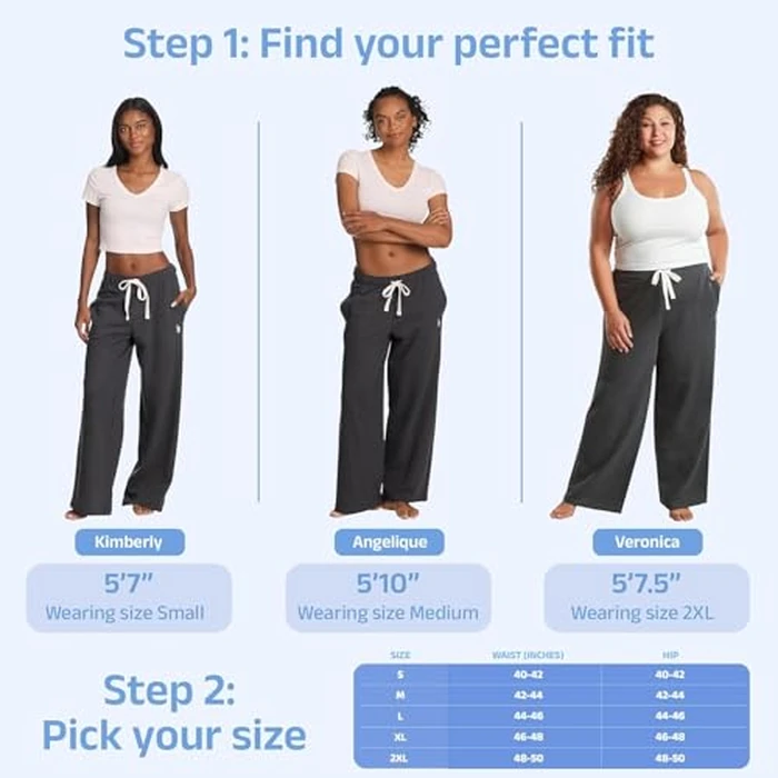 U.S. Polo Assn. Womens Sweatpants with Pockets, French Terry Womens Joggers or Wide Leg Sweats (Charcoal Heather, X-Small) by U.S. POLO ASSN. - Used - Like New condition