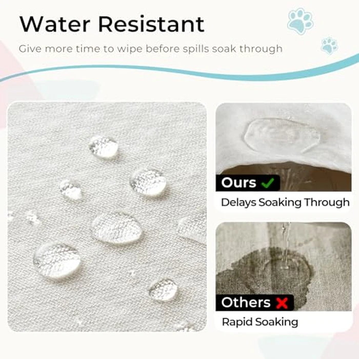 CAPALOCA Anti-Scratch Sectional Couch Covers for Sofa, 2 Pcs Water Resistant Couch Cover L Shape for Dog & Cat Pet-Friendly Non Slip Sofa Slipcovers Washable, 71"x 110" + 71"x 118", Beige by CAPALOCA - Image 4