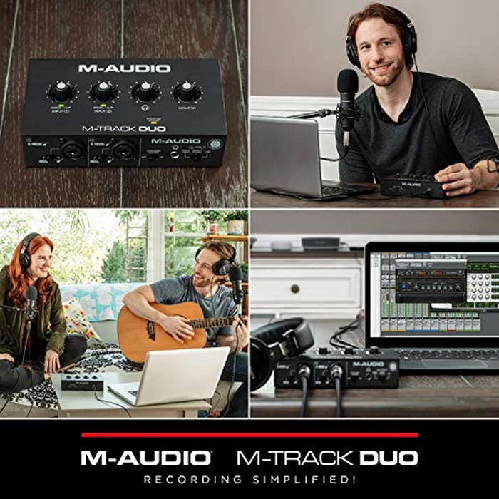 M-AUDIO M-Track Duo USB Audio Interface for Recording, Streaming and Podcasting with Dual XLR, Line and DI Inputs, plus a Software Suite Included by M-AUDIO - Image 7