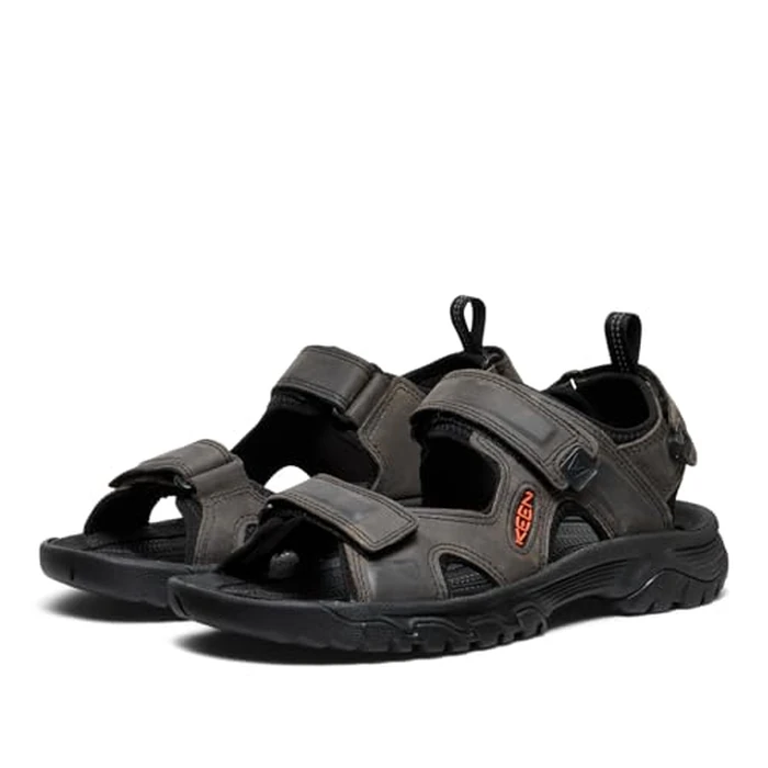 KEEN Men’s Targhee 3 Open Toe Hiking Sport Sandal, Grey/Black, 12 D (Medium) US by KEEN - Image 4