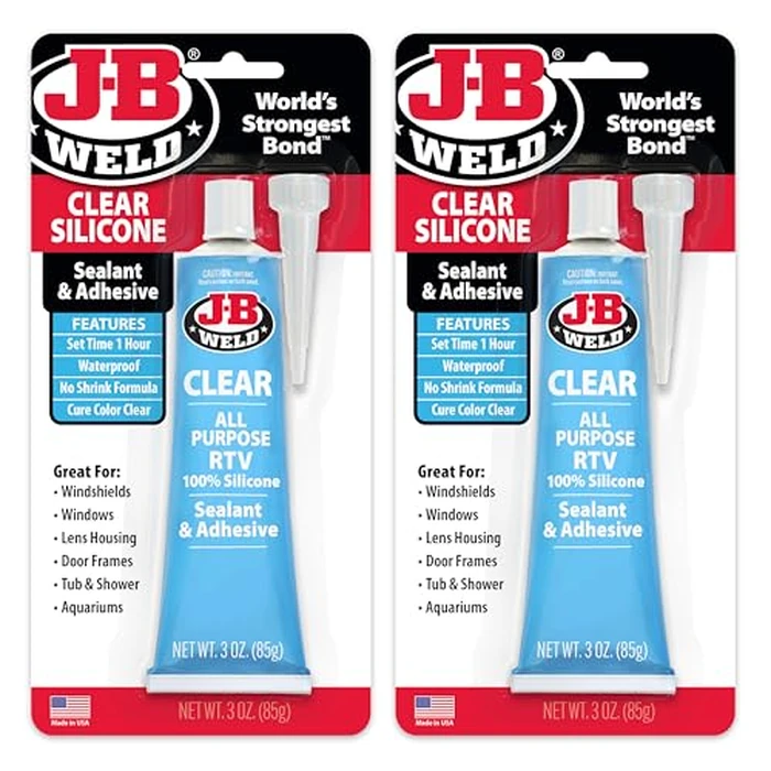 J-B Weld 31310 Clear All-Purpose RTV Silicone Sealant and Adhesive - 3 oz. - 2-Pack by J-B Weld - Used - Very Good condition - US$10.24
