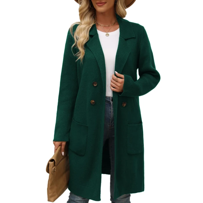 CiCiBird Women Fall Long Cardigan Sweater Trendy Knit Jacket Coat Dressy Blazer Coatigan Green L by CiCiBird - Used - Like New condition