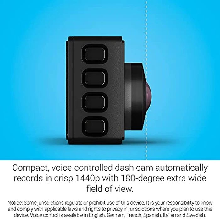 Garmin Dash Cam 67W, 1440p and Extra-Wide 180-degree FOV, Monitor Your Vehicle While Away w/ New Connected Features, Voice Control, Compact and Discreet, Includes Memory Card (Renewed) by Garmin - Image 3