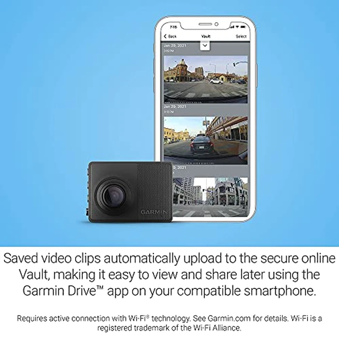 Garmin Dash Cam 67W, 1440p and Extra-Wide 180-degree FOV, Monitor Your Vehicle While Away w/ New Connected Features, Voice Control, Compact and Discreet, Includes Memory Card (Renewed) by Garmin - Image 4