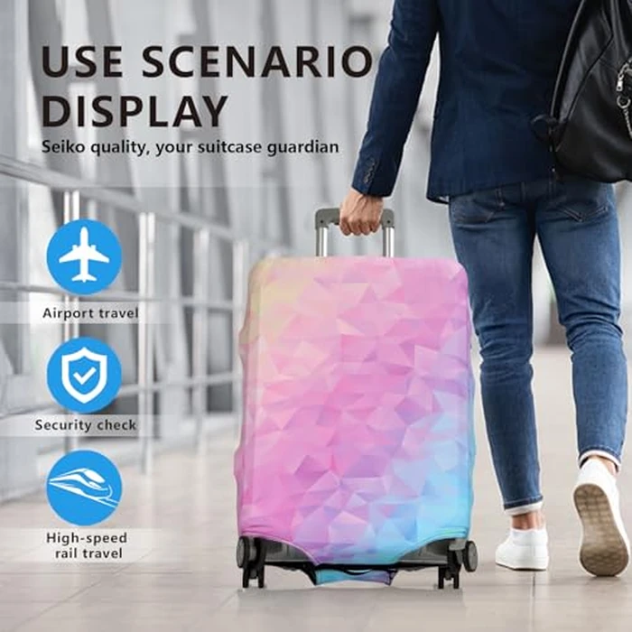 nbnhxnff Travel Luggage Cover Protector Stretchable,Washable&Anti-Scratch,Fits 18-32 Inch case (Diamond, S(18-21 inch)) by nbnhxnff - Image 5