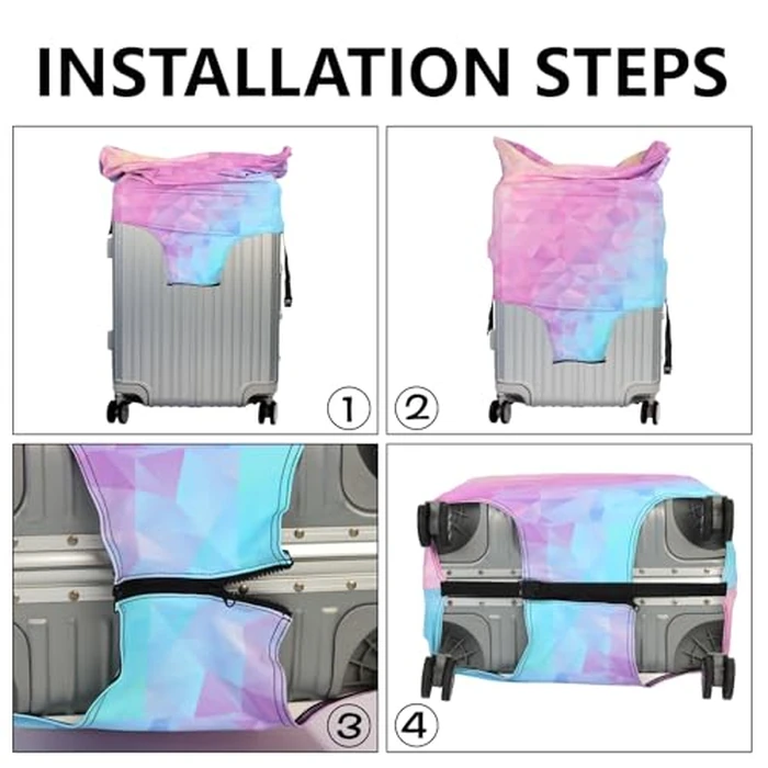 nbnhxnff Travel Luggage Cover Protector Stretchable,Washable&Anti-Scratch,Fits 18-32 Inch case (Diamond, S(18-21 inch)) by nbnhxnff - Image 7