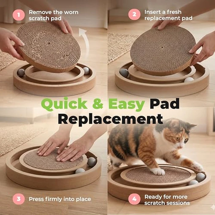 Best Pet Supplies Catify by Best Pet Supplies Spin and Scratch Replacement Pads (5 Pack) by Best Pet Supplies - Image 4