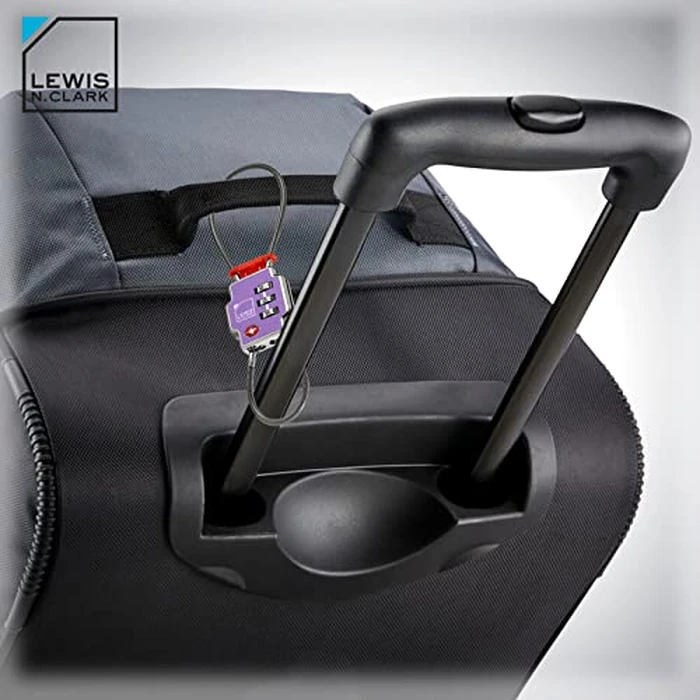 Lewis N Clark 3X Security Lock TSA Luggage Locks for Suitcases, Carry On, Laptop Bag, Set Combo to Create Secure Padlock for Travel, Vacation, Business, or Backpacking, Purple, 1 Pack by Lewis N. Clark - Image 6