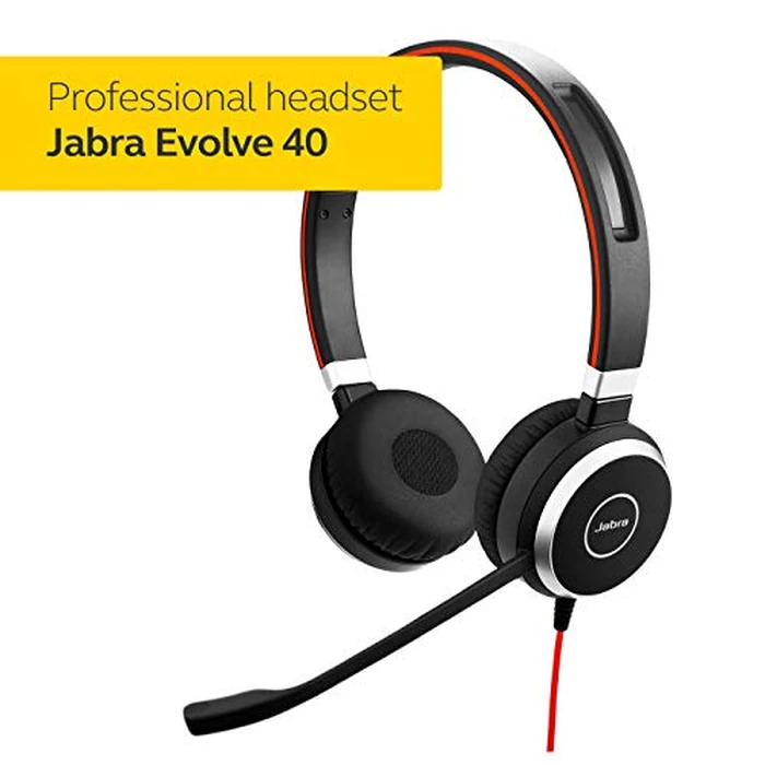 Jabra Evolve 40 Professional Wired Headset, Stereo, UC-Optimized - Telephone Headset for Greater Productivity, Superior Sound for Calls and Music, 3.5mm Jack/USB Connection, All-Day Comfort Design by Jabra - Image 3