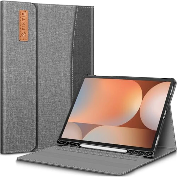 Fintie Case for Samsung Galaxy Tab S10 Plus 2024/ S9 FE Plus 5G 12.4 Inch 2023 with Built-in S Pen Holder, Multiple Angle Portfolio Business Cover with Pocket Auto Sleep/Wake, Gray by FINTIE - Image 1