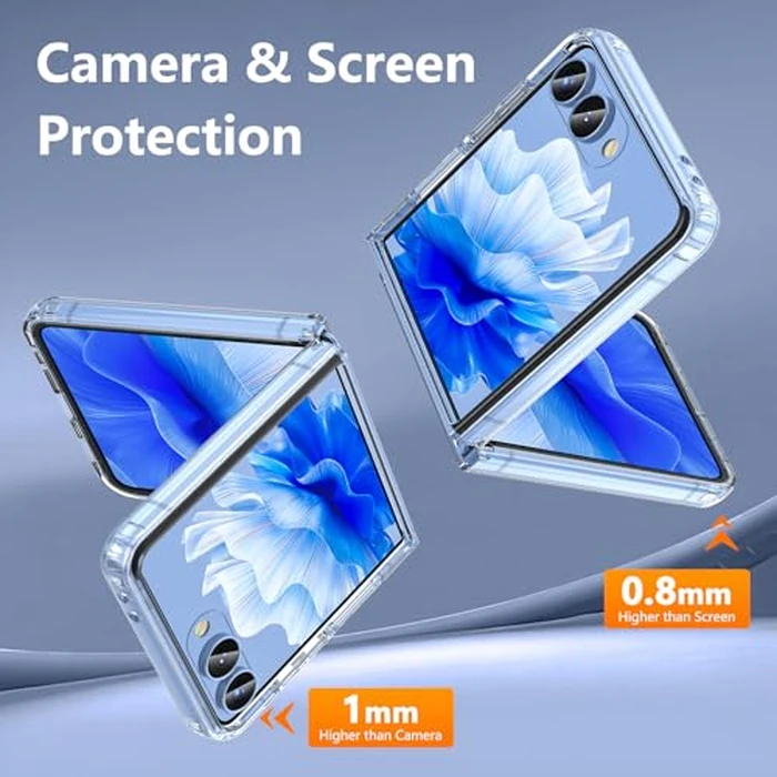 ottpluscase Magnetic for Samsung Galaxy Z Flip 7 Case,[Compatible with MagSafe], Shockproof Hard PC Transparent Back & Soft TPU Bumper, Slim Rugged Phone Cover for Galaxy Z Flip7, Clear by ottpluscase - Image 6