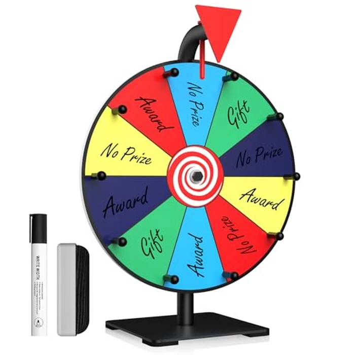 Facilife Spinning Wheel - 12 Inch Color Prize Wheel with Stand, Table Spinner for Trade Shows, Carnivals & Home Games by Facilife - Used - Very Good condition
