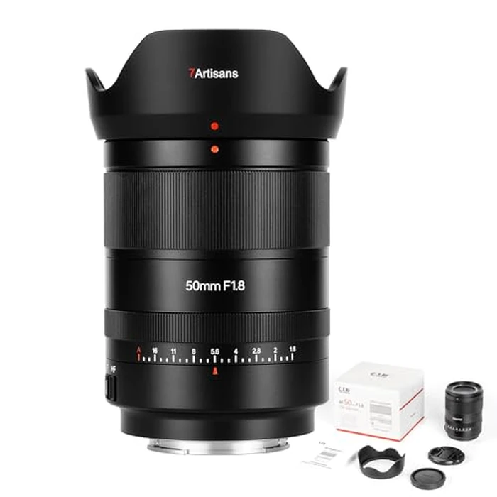 7artisans AF 50mm F1.8 Camera Lens for L Mount,Full Frame,Large Aperture,Prime,STM Auto Manual Focus,for Panasonic S,DC-S,Leica/Sima L Series,for Portraiture/Street Photography/Humanistic Subjects by 7artisans - Used - Like New condition