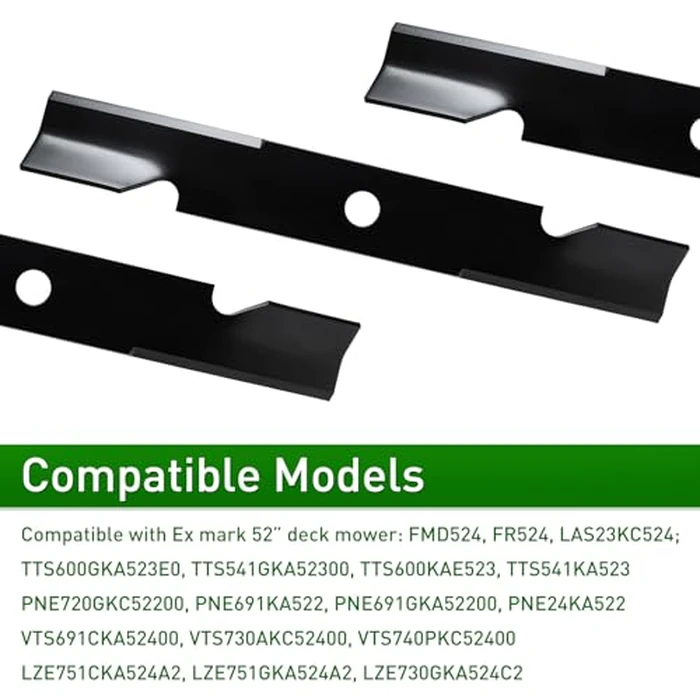 UPOW 103-6402 Blade Compatible with Ex Mark 52" Deck Lazer Z Turf Tracer Pioneer, High Lift Mower Blade Replaces 103-6402-S 103-6382 103-6387-S to ro 109-6873, 18" Length 15/16" Center Hole, 6 Pack by UPOW - Image 4