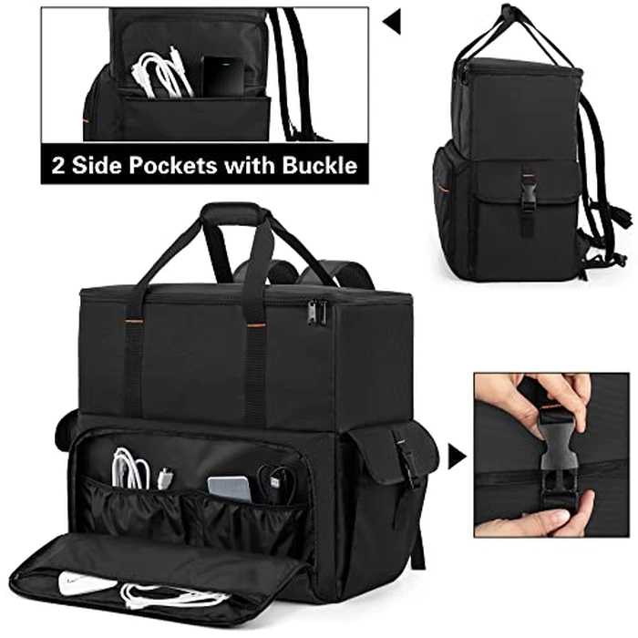 Trunab Computer Desktop Tower Carrying Case, PC Backpack for Computer Main Processor Case, Keyboard, Cable and Mouse, Earphone, Bag Only, Black (Patented Design) by Trunab - Image 2