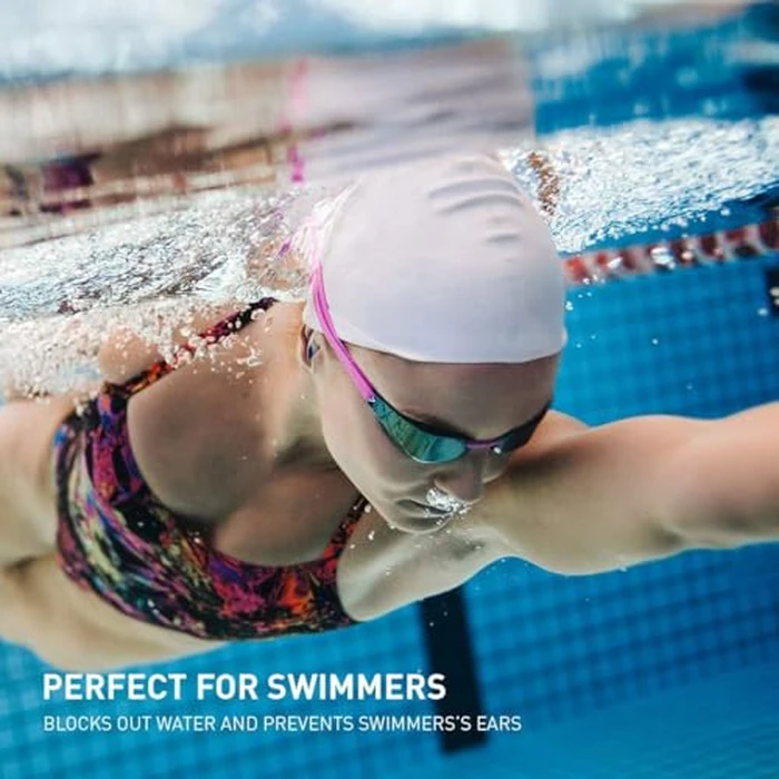 ADV. Eartune Aqua U Ear Plugs for Swimming - Waterproof Silicone Swimmers Ear Plugs for Adults, Men & Women, Universal Fit with Lanyard, Blocks Water but Lets Sound in, Ideal for Pool and Surfing by ADVANCED SOUND GROUP - Image 4