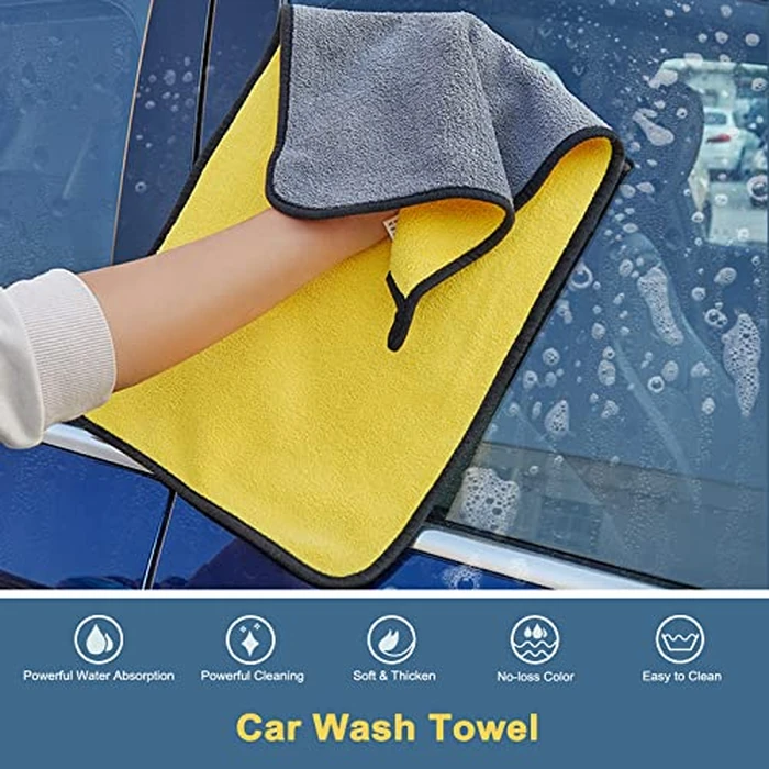 YeewayVeh Car Wash Brush Mop with Long Handle, Car Wash Kit with Replaceable Chenille Mop Head, 15 degrees Curved Extension Pole Scratch-Free Microfiber Mitt Auto Cleaning Supplies Accessories, Yellow by YeewayVeh - Image 7