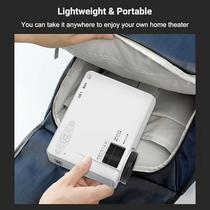 【Projector Screen Included】 1080P Mini Projector with Two-Way Bluetooth, 50% Zoom, Portable Outdoor Movie Projecteur, Compatible with TV Stick, Video Games, HDMI, USB, Smartphone by GKLPO - Image 9